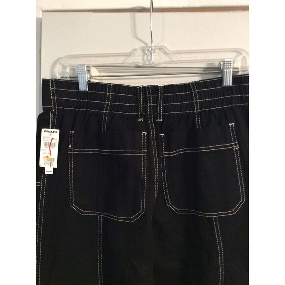 New NWT RSQ Black Women's Smock Waist Loose Cargo Stitched pants XL - Picture 9 of 10